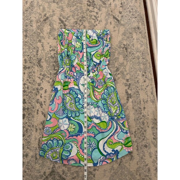 Lilly Pulitzer Women’s XS WINDSOR Strapless Dress Multi Conch Republic Pima - Picture 5 of 7